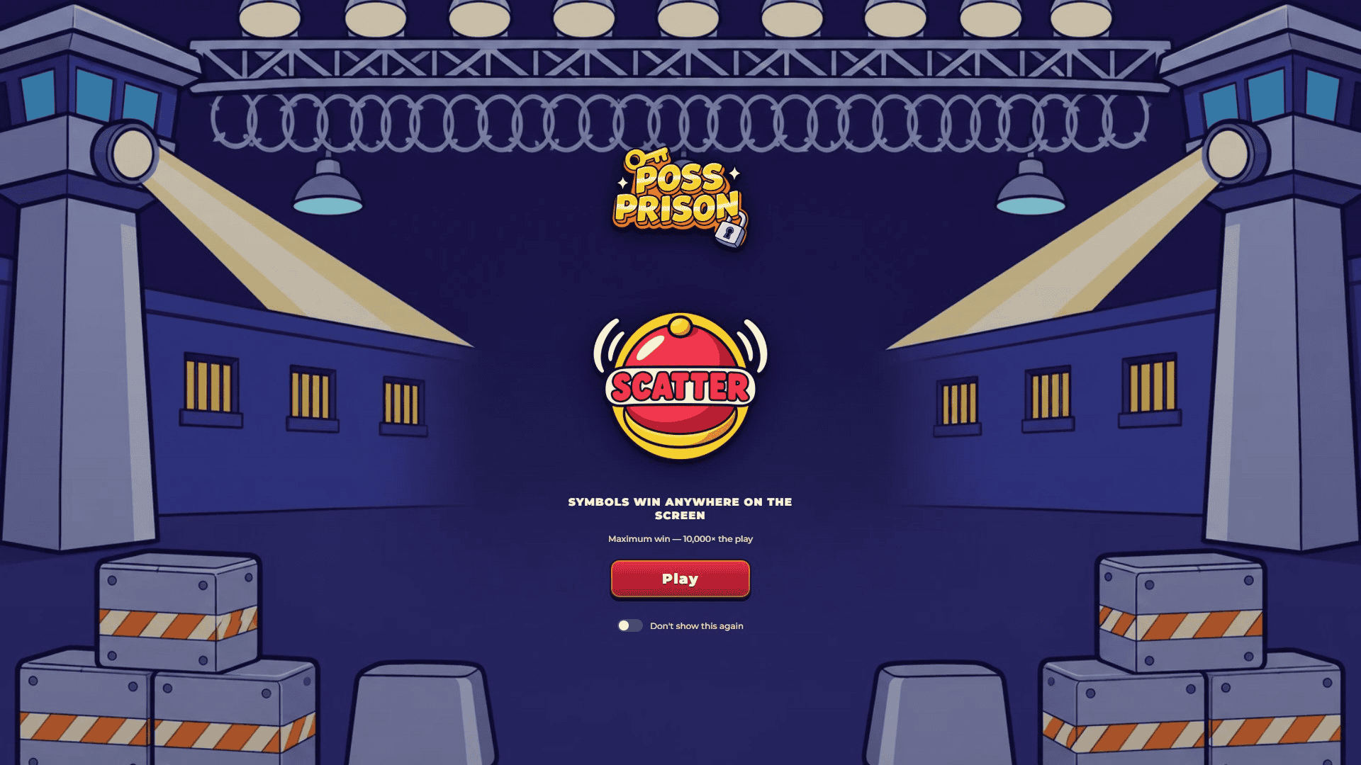 Poss Prison slot intro screen