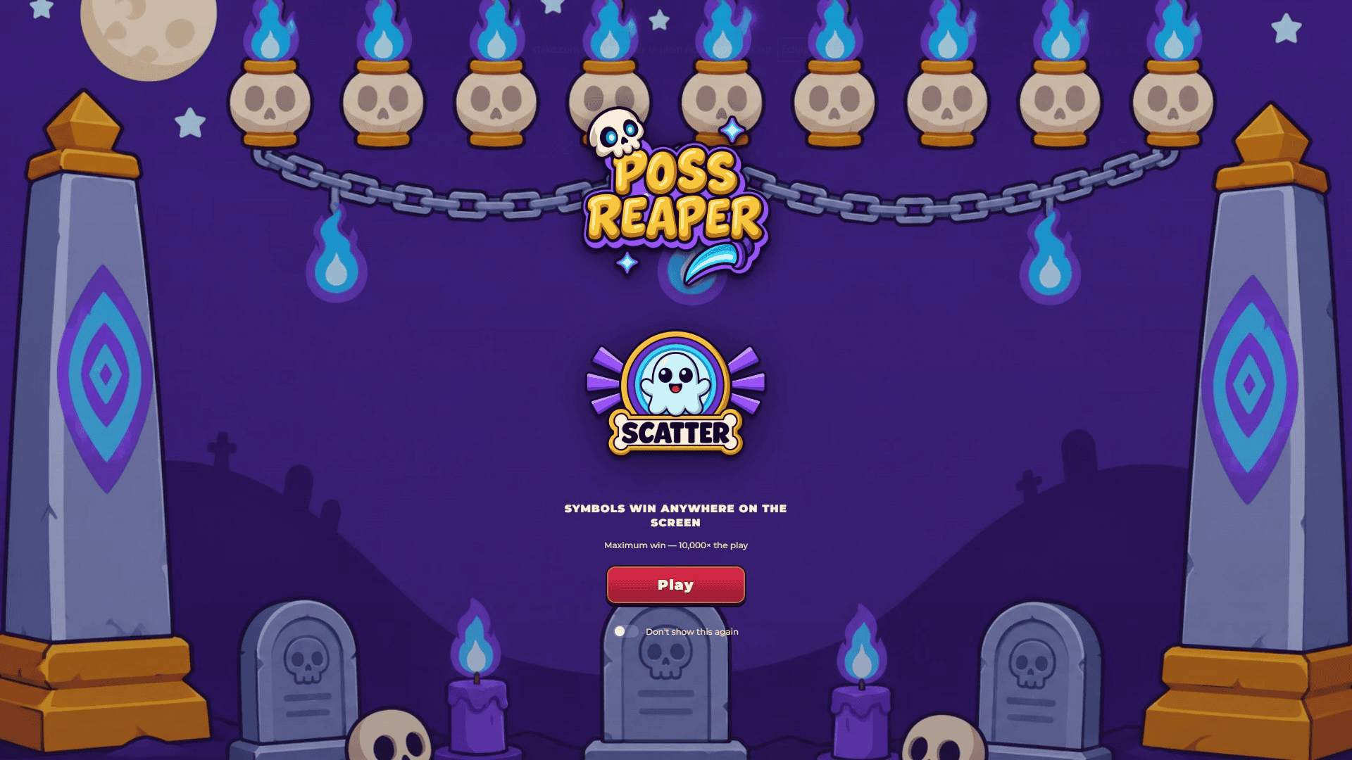 Poss Reaper slot intro screen