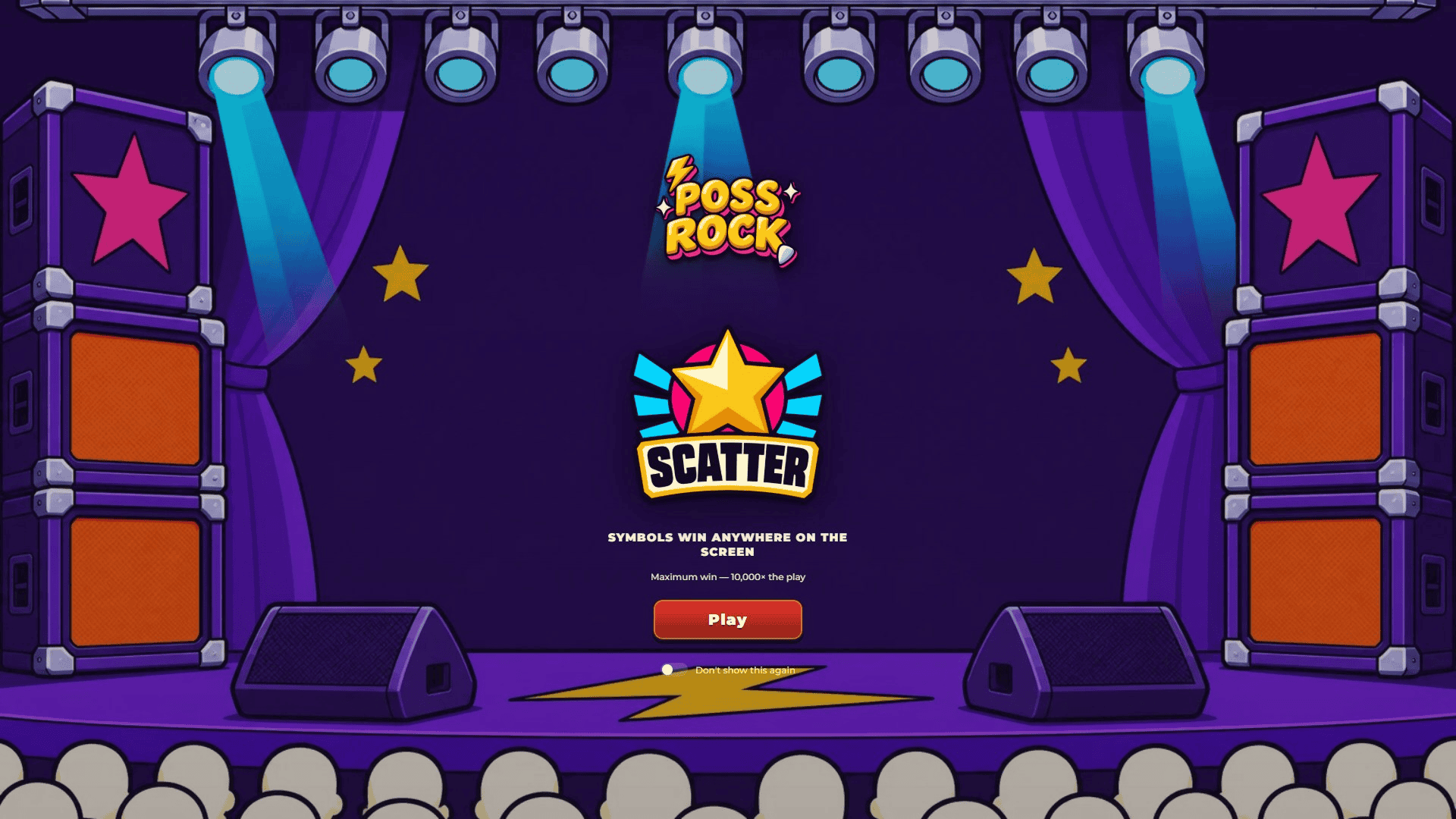 Poss Rock slot intro screen