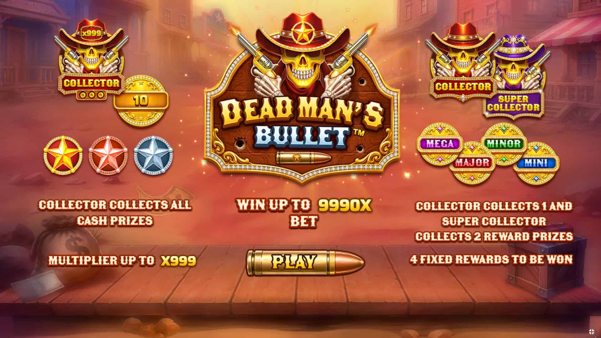 Dead Man’s Bullet slot intro screen