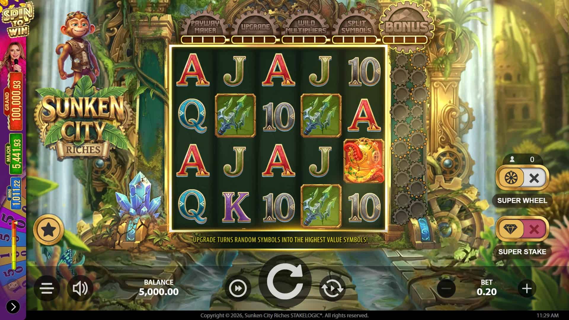 Sunken City Riches slot gameplay reels
