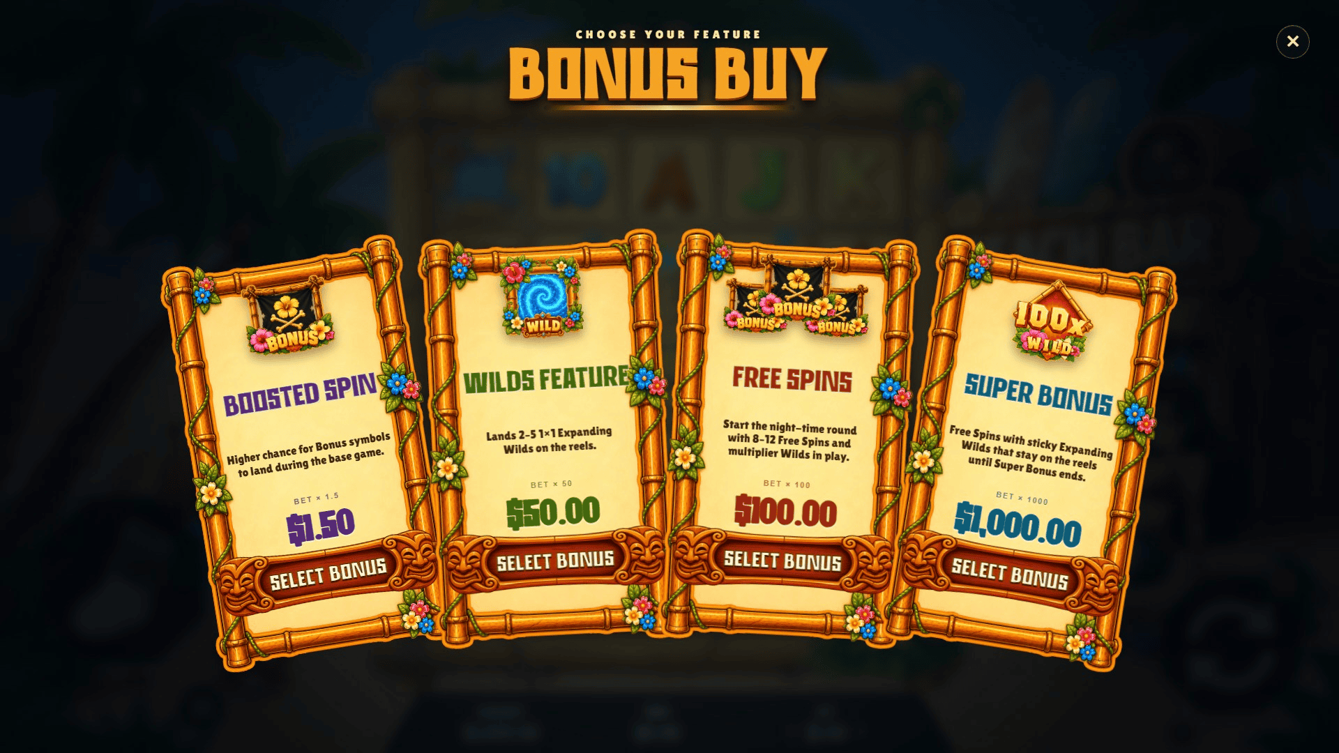 Beach Babe bonus buy menu
