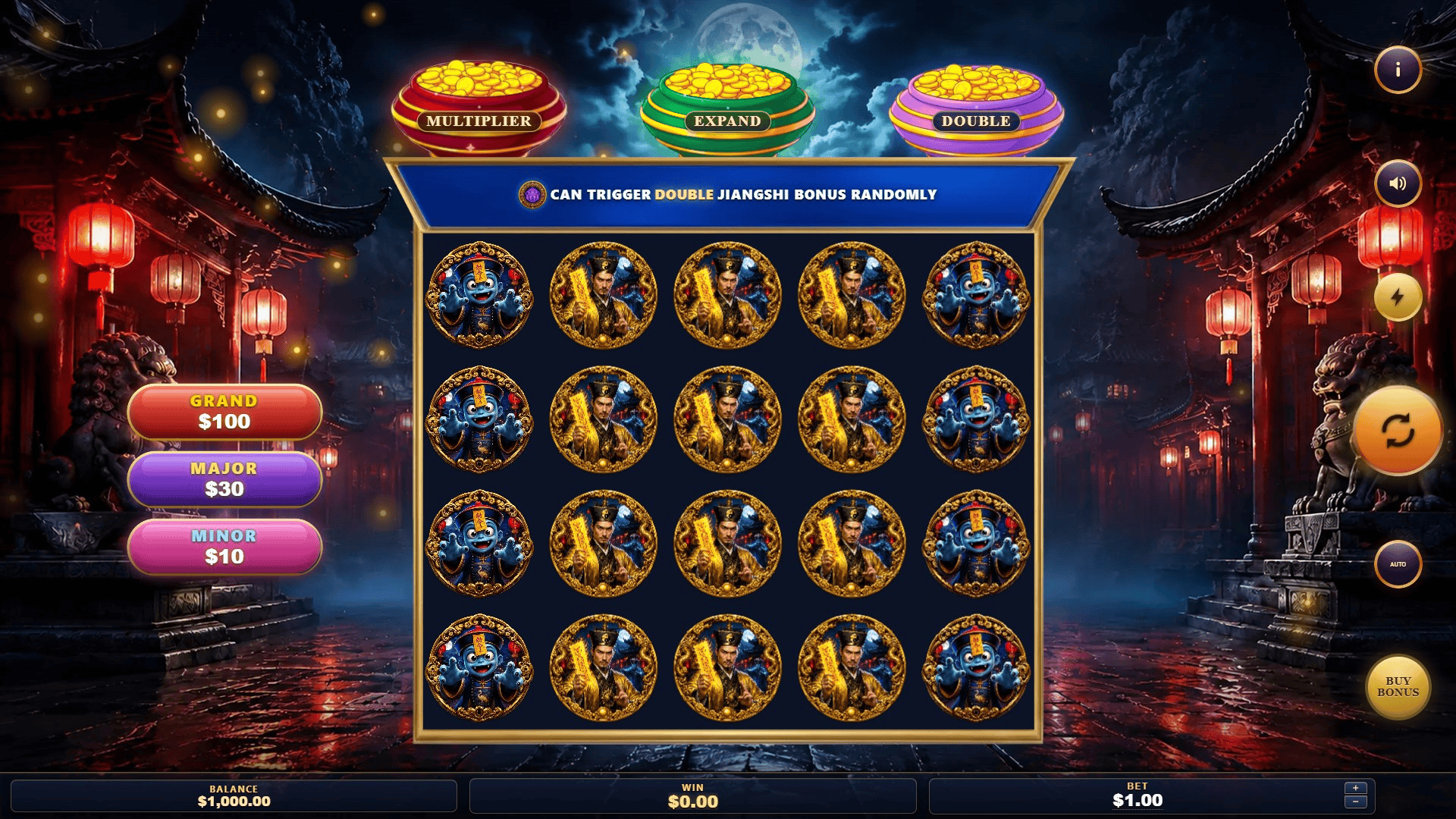 spooky chinese zombie slot gameplay reels