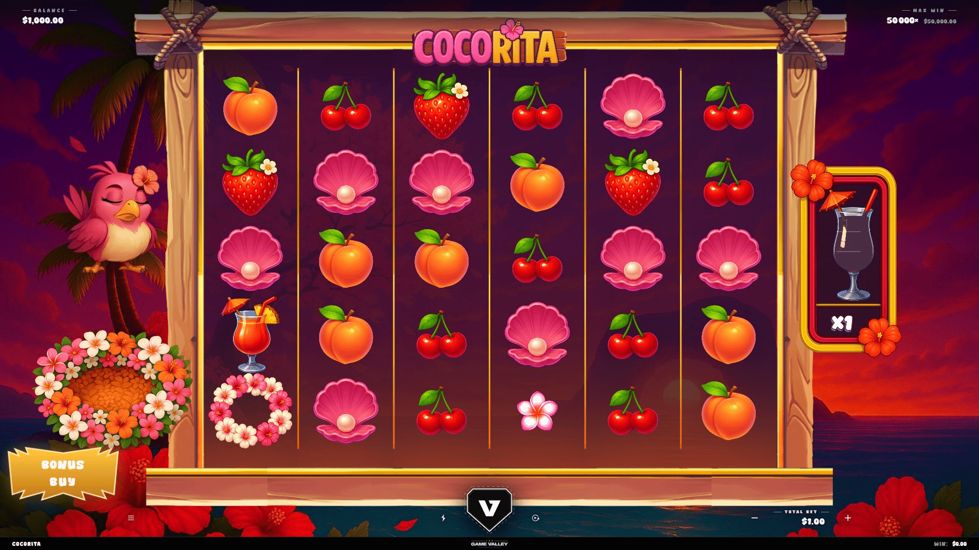 Cocorita slot gameplay reels