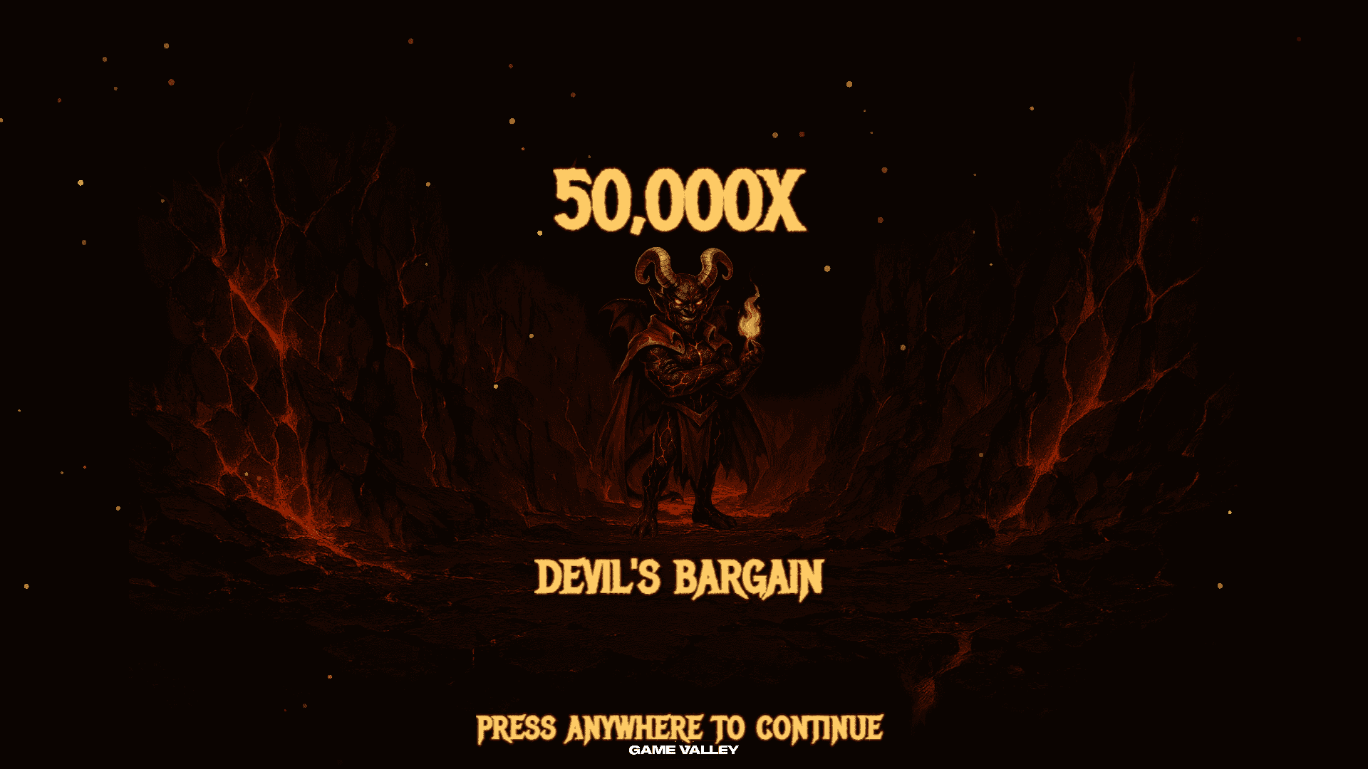 Devils Bargain slot intro screen
