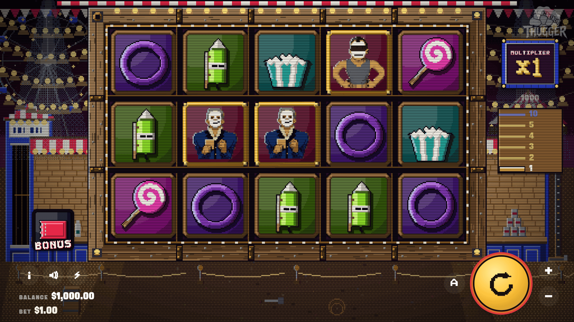 Crooked Carnival slot gameplay reels
