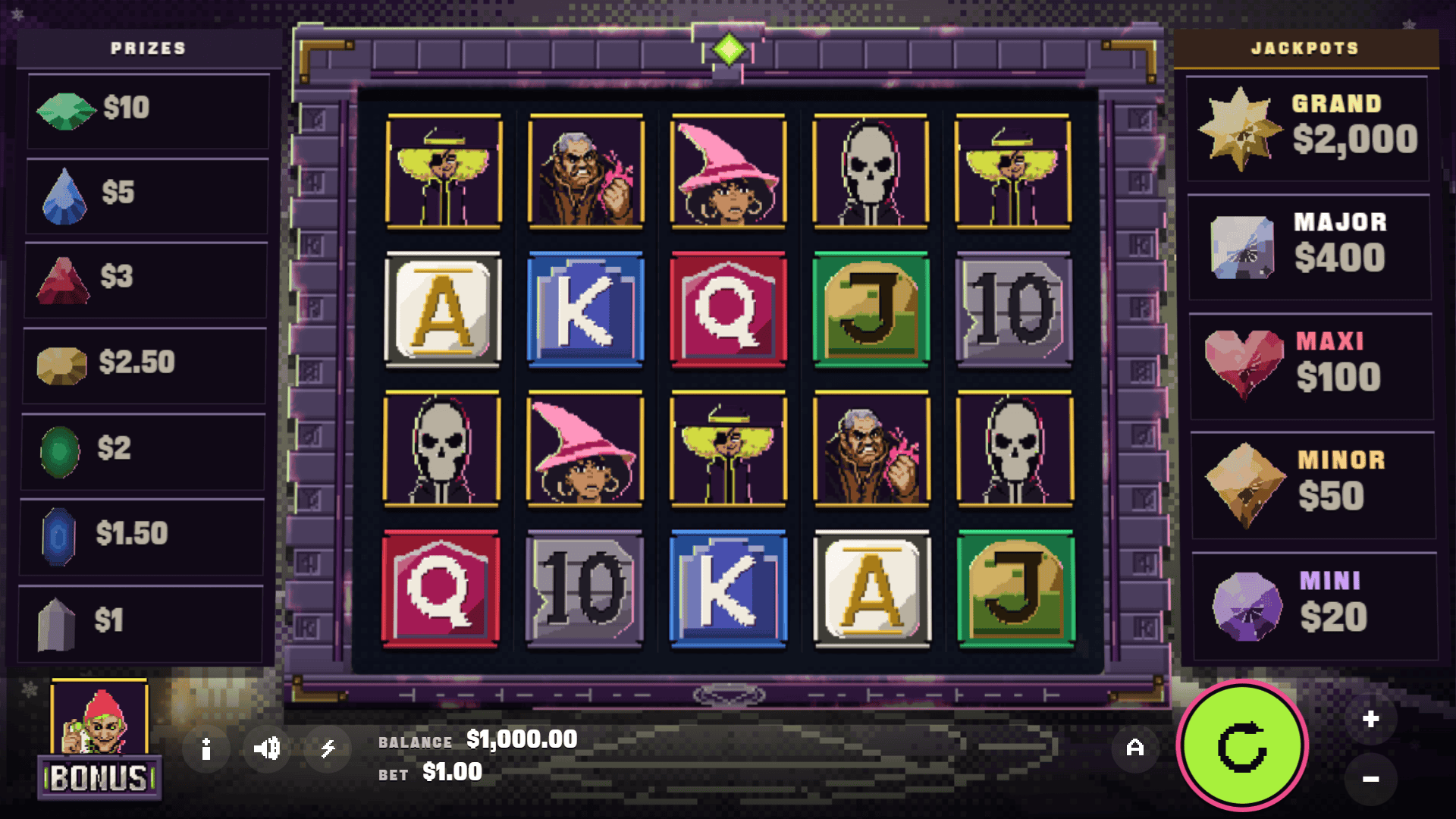 The Conjurers slot gameplay reels