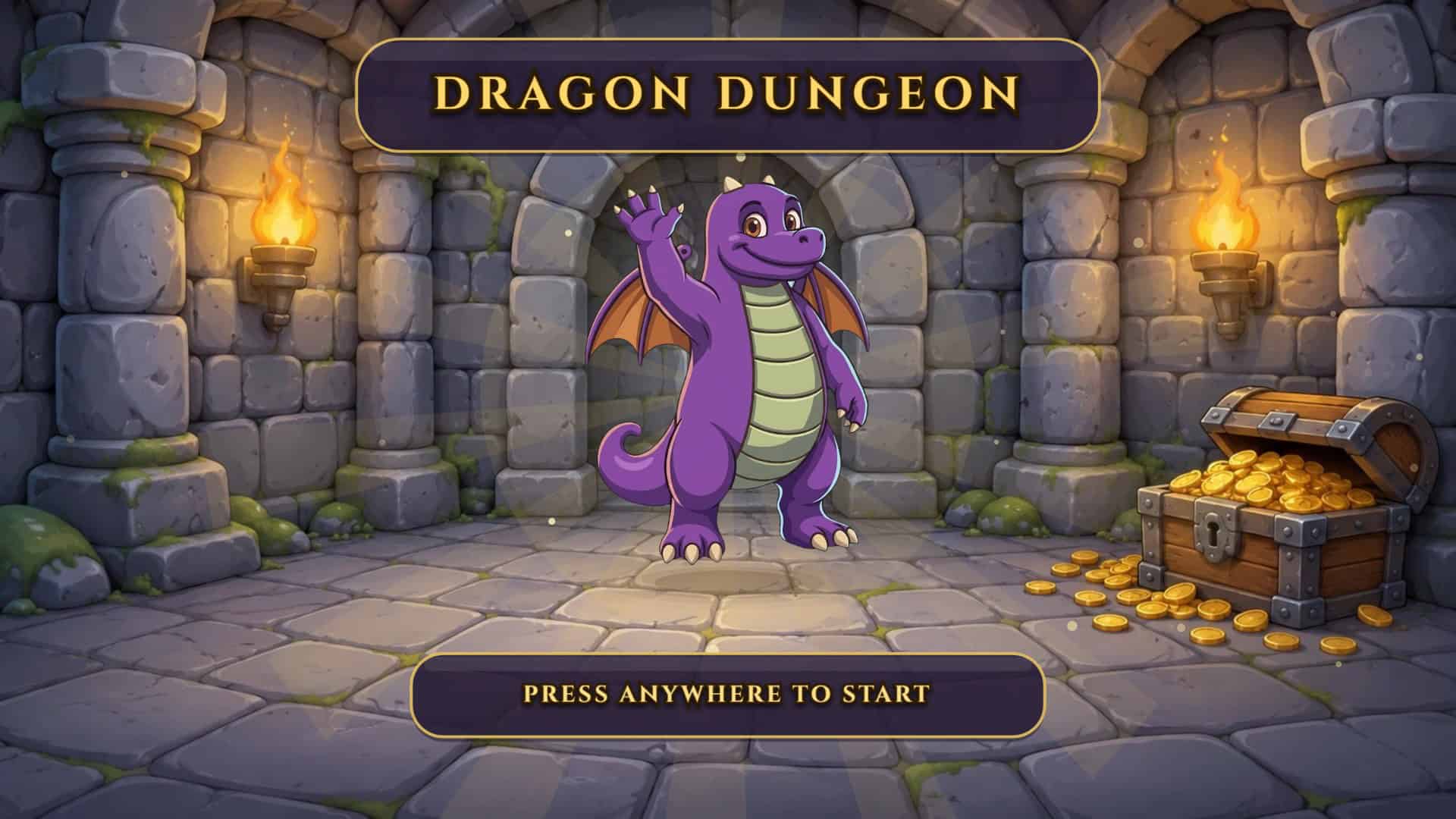 Dragon Dungeon slot intro screen