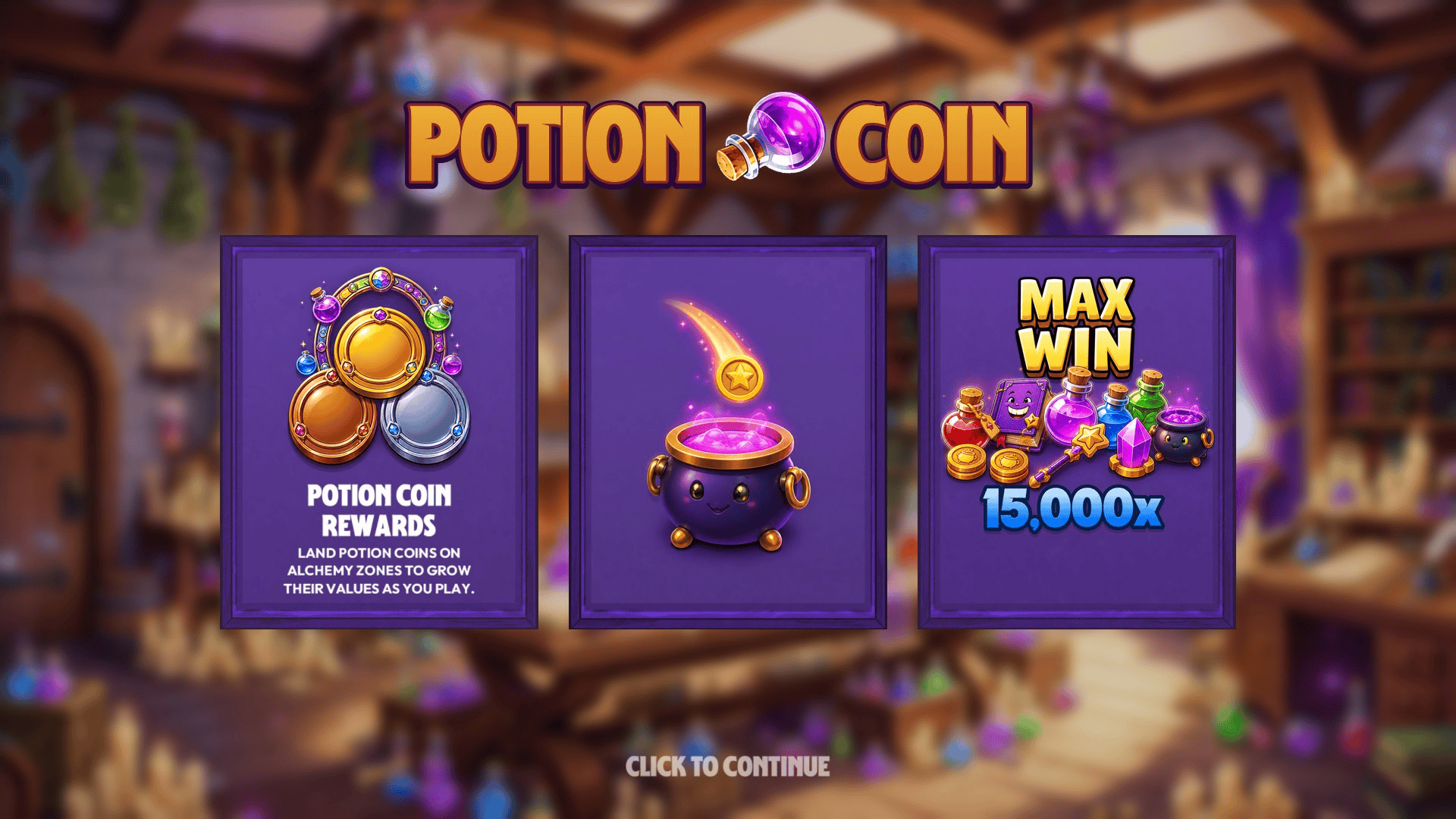 Potion Coin slot intro screen