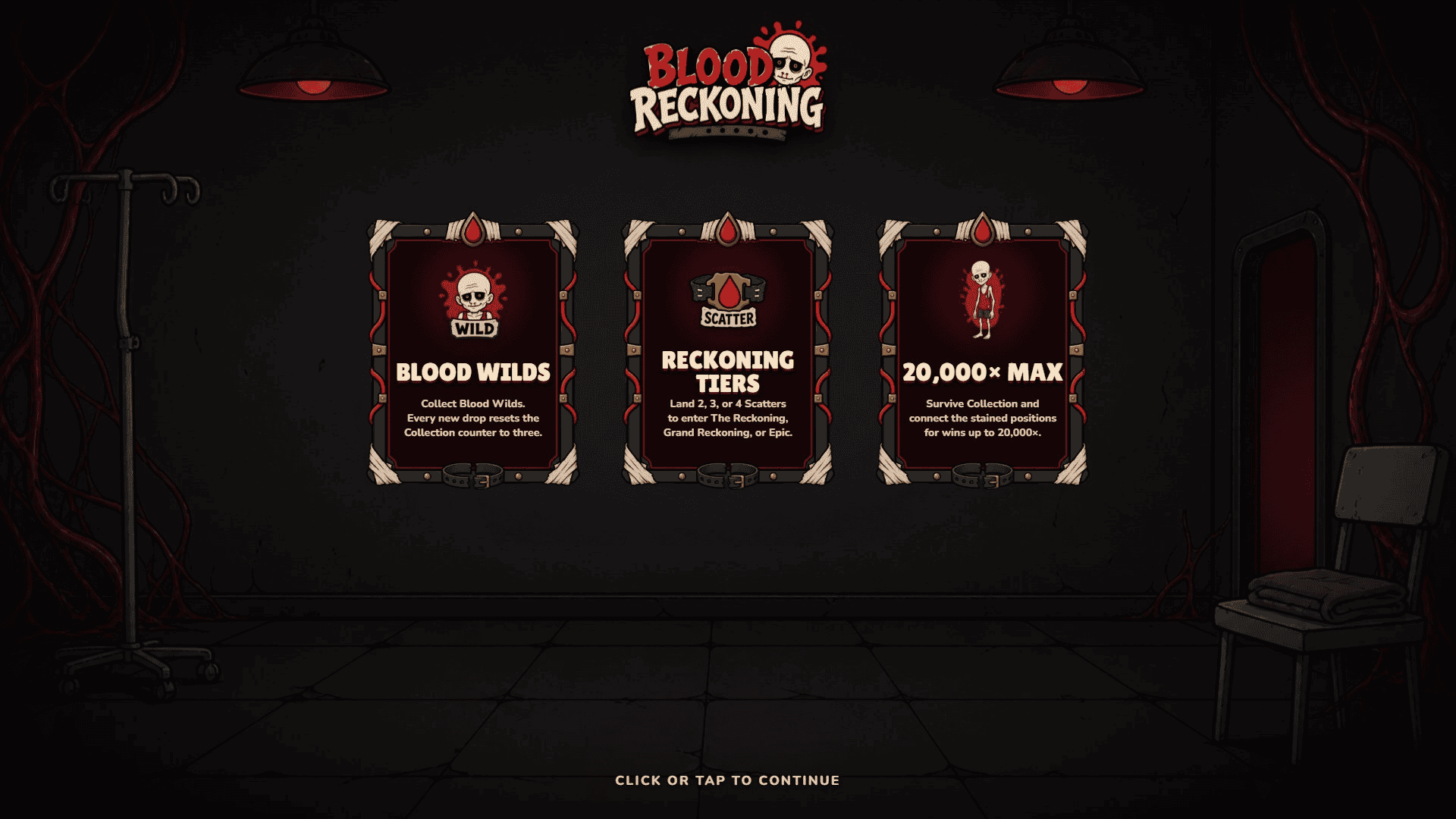 Blood Reckoning slot intro screen