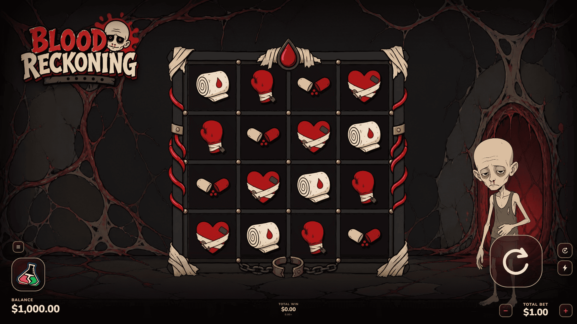 Blood Reckoning slot gameplay reels