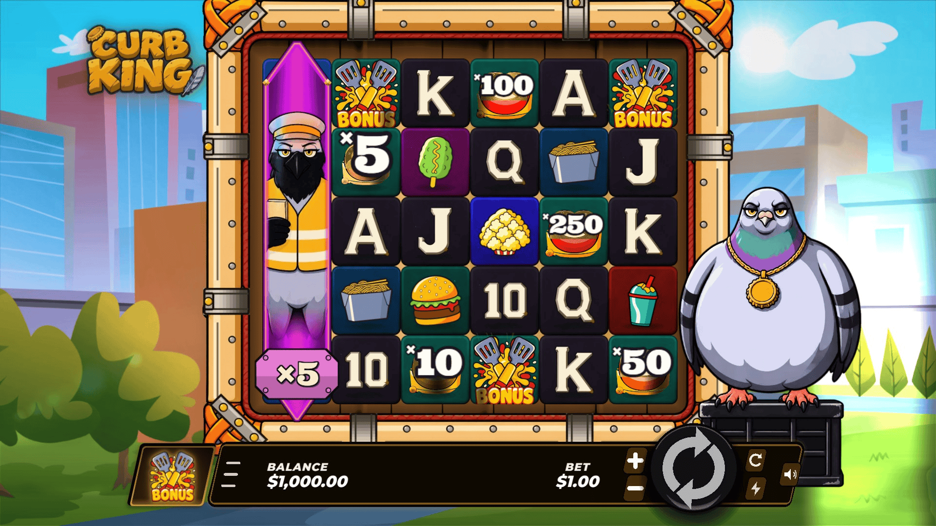 Curb King slot gameplay reels