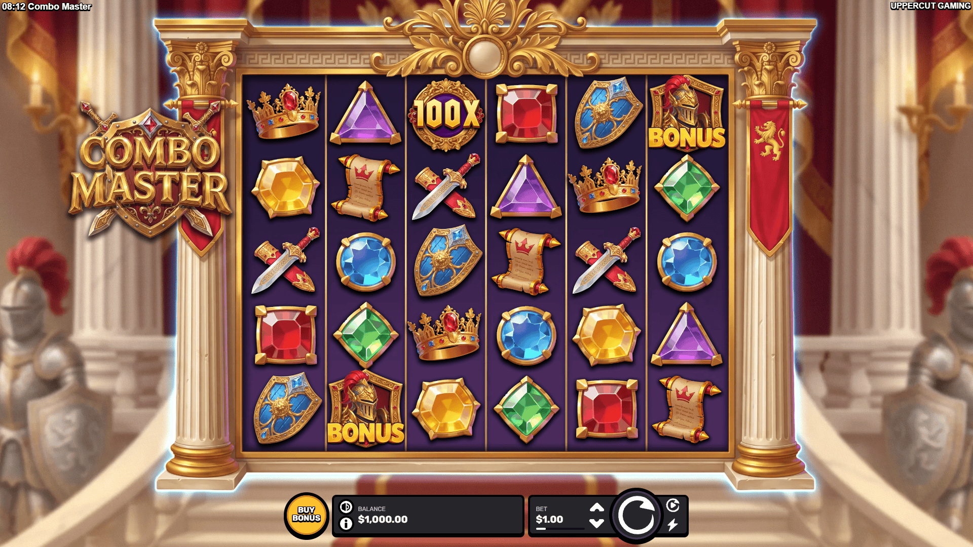 Combo Master slot gameplay reels
