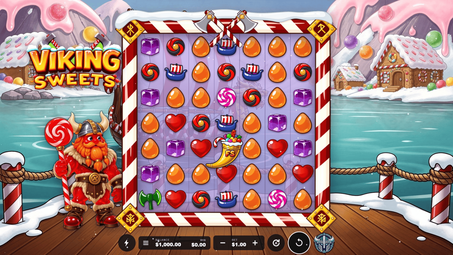 Viking Sweets slot gameplay reels