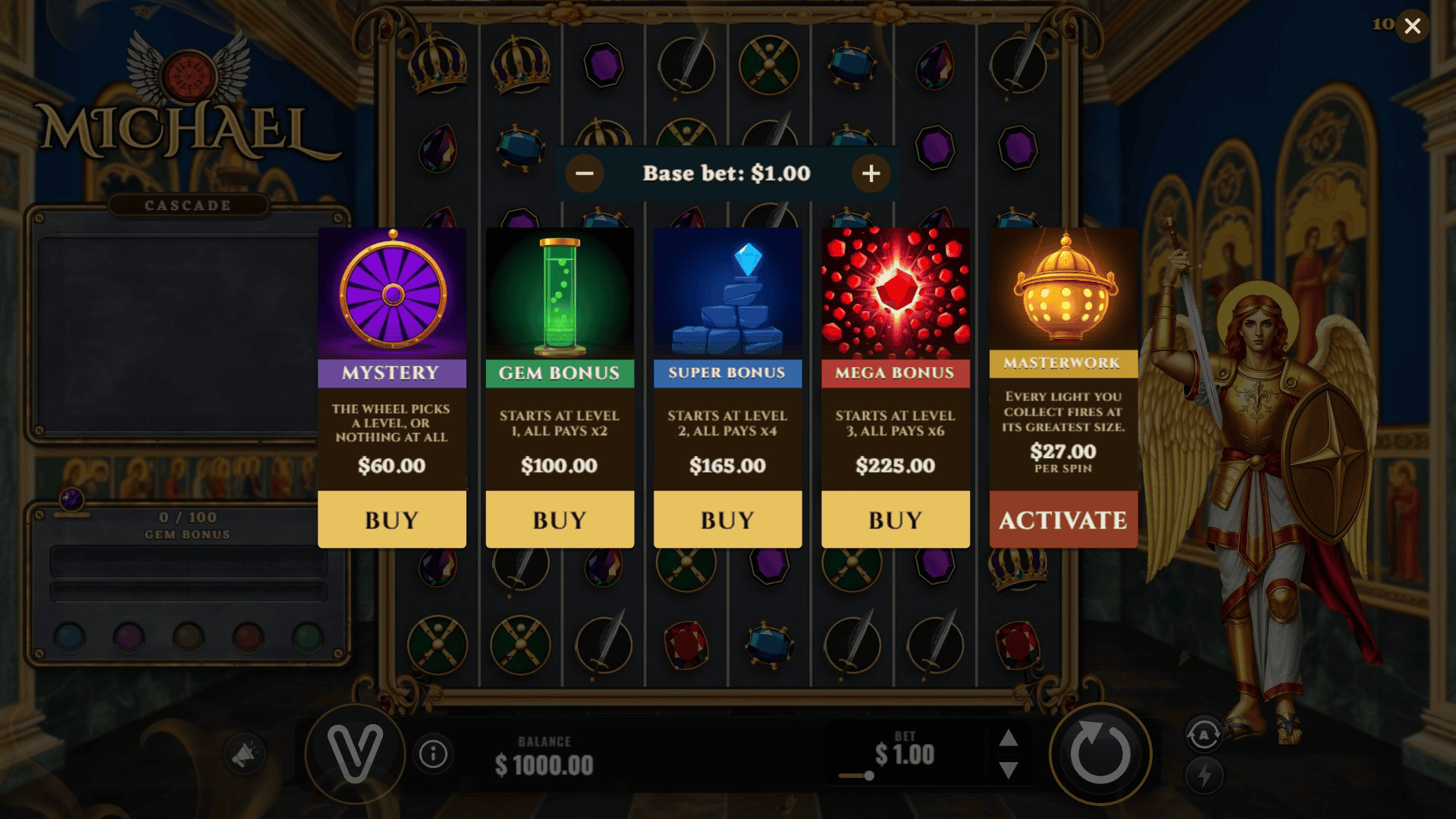 Michael bonus buy menu