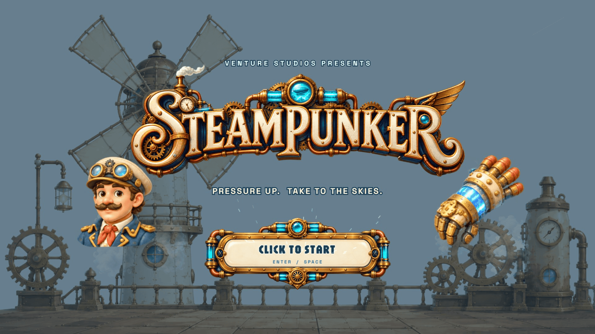 Steampunker slot intro screen