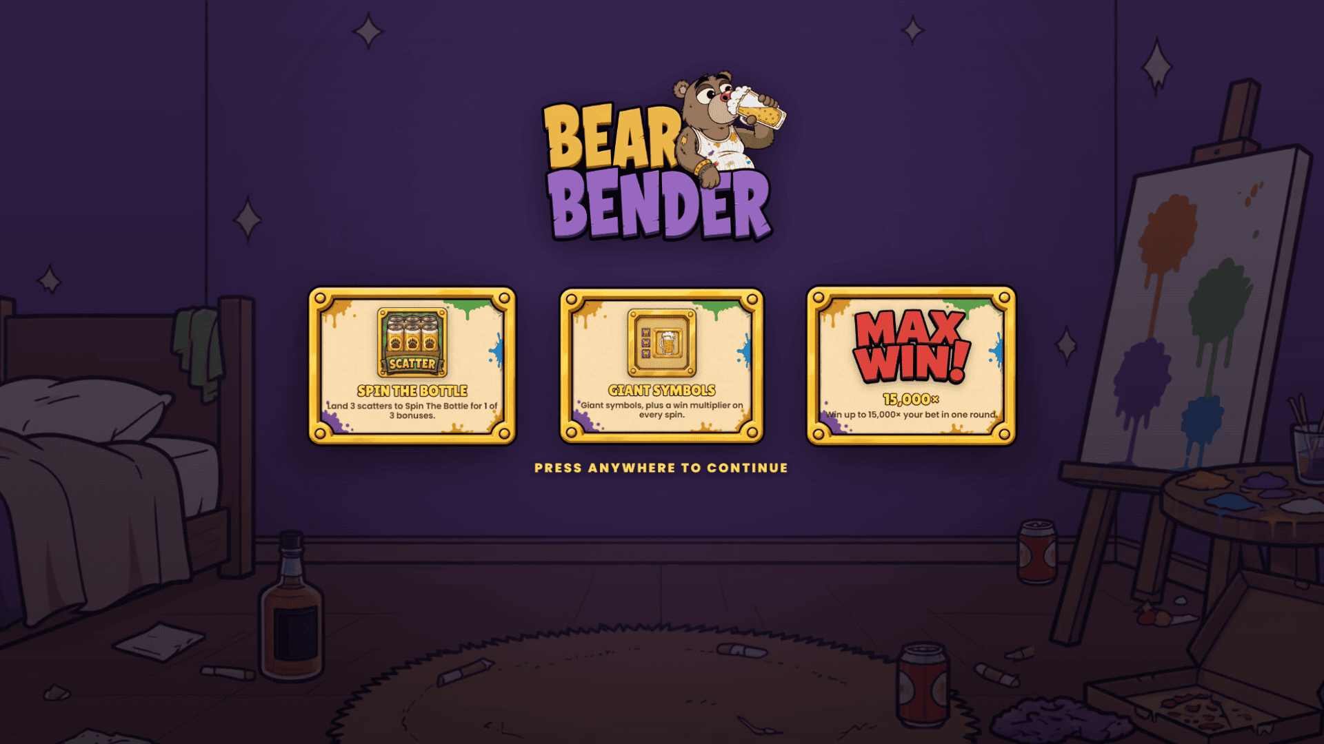 Bear Bender slot intro screen