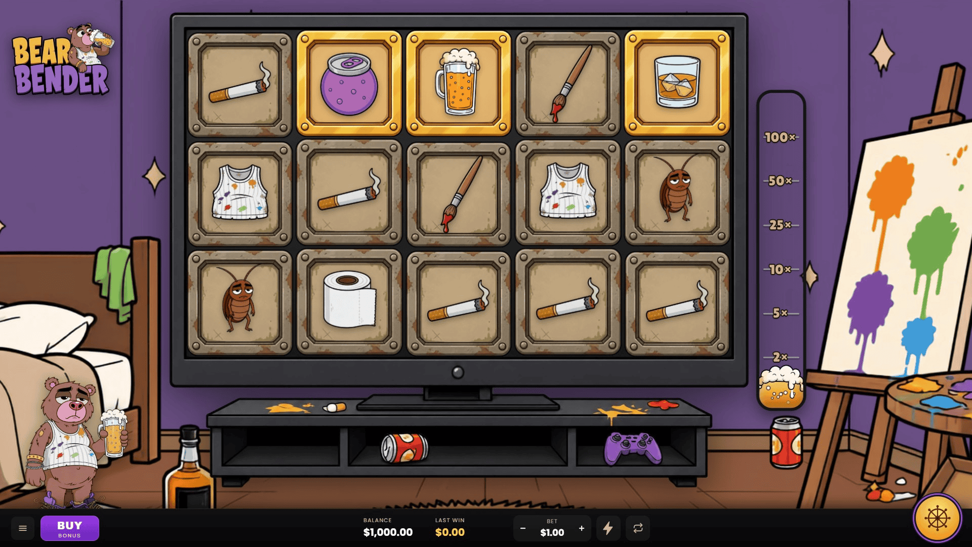 Bear Bender slot gameplay reels
