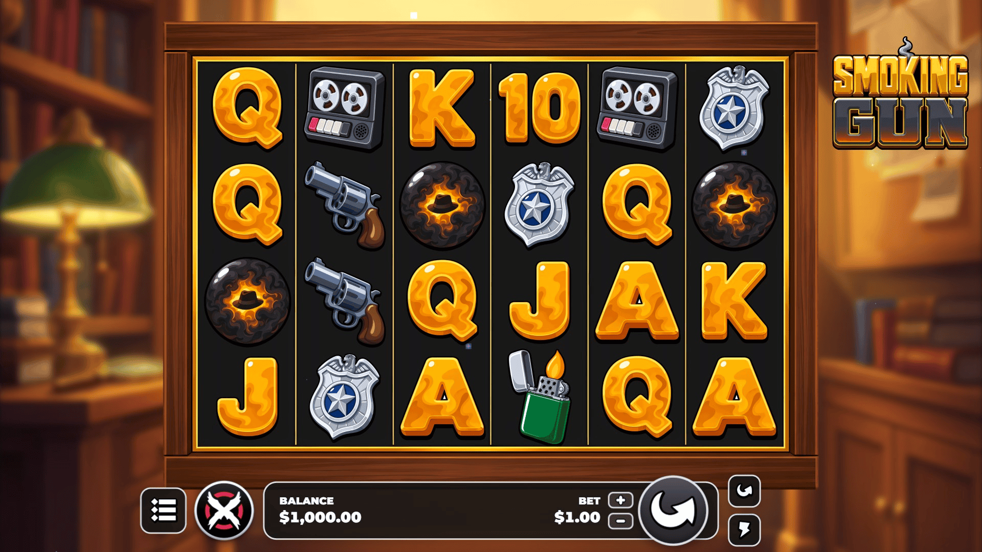 Smoking Gun slot gameplay reels