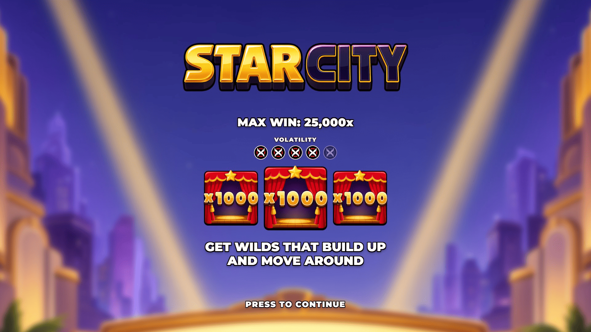 Star City slot intro screen