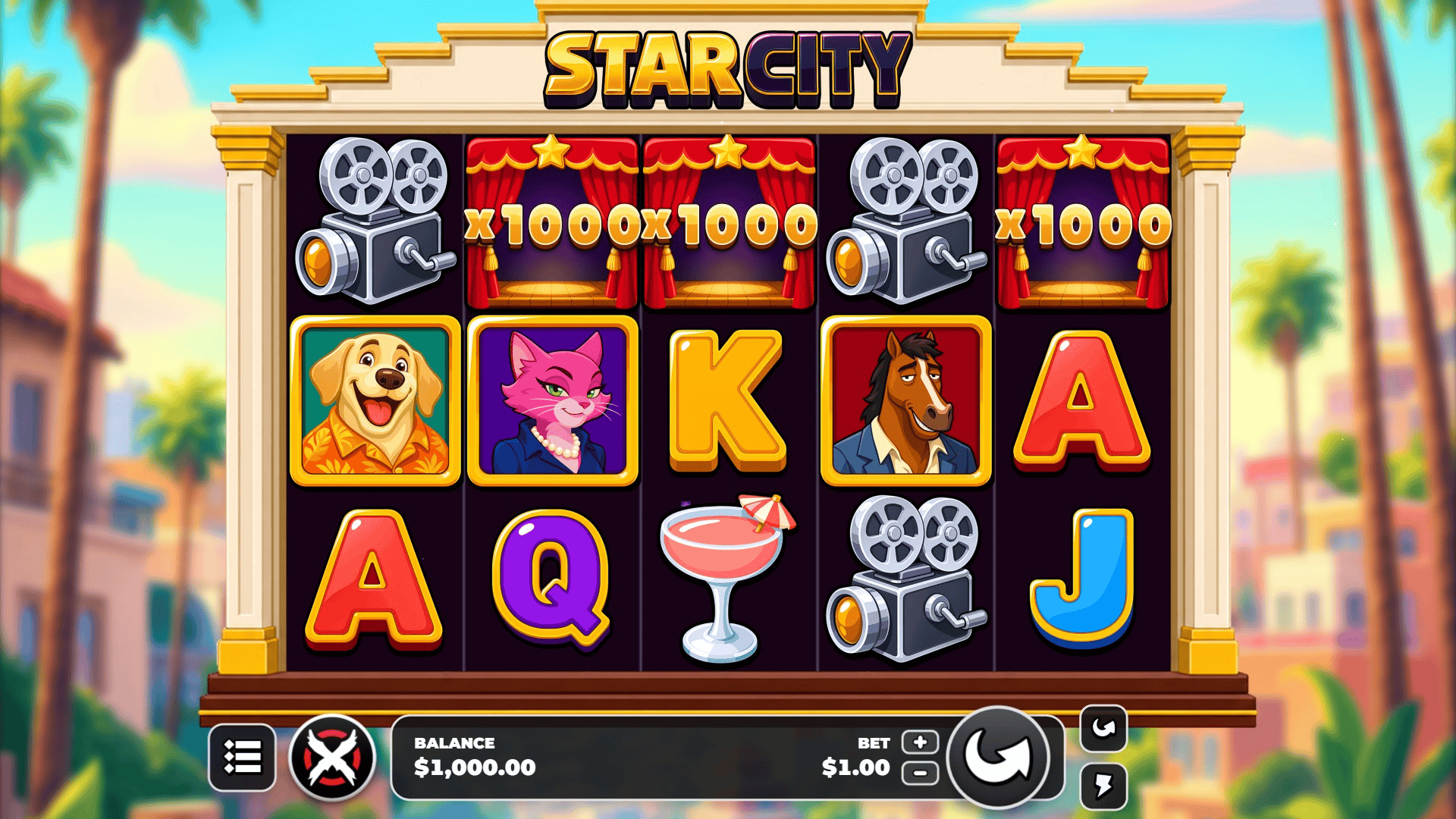 Star City slot gameplay reels