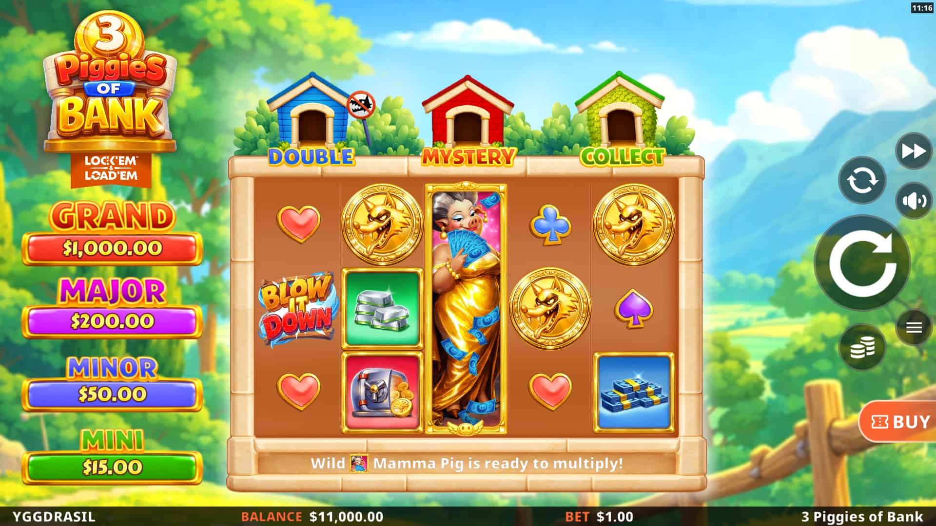3 Piggies of Bank slot gameplay reels