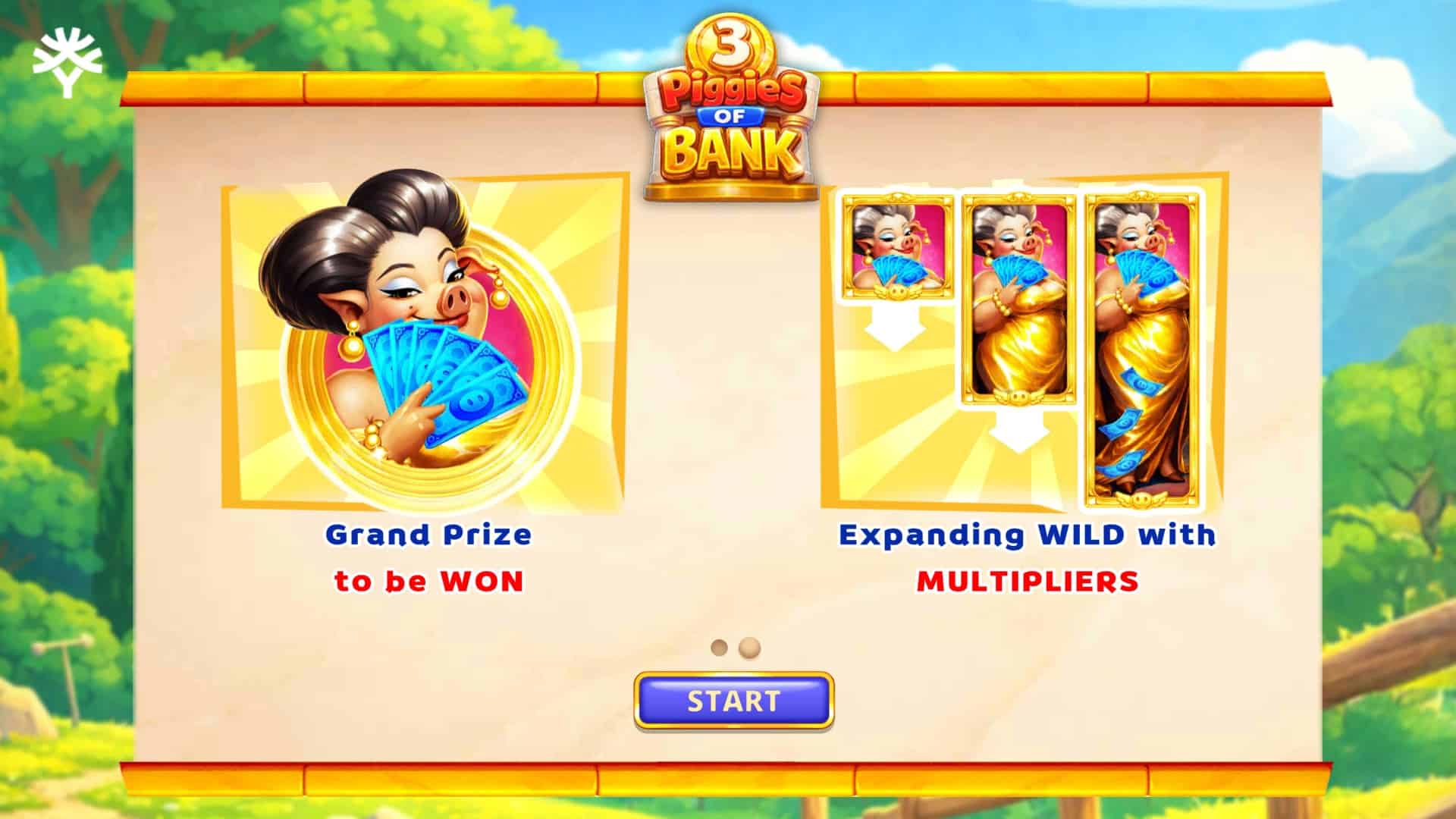 3 Piggies of Bank slot intro screen